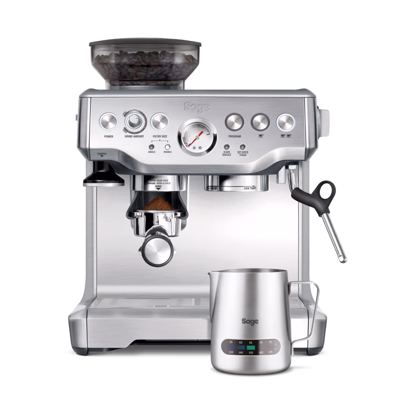 Sage Barista Express SES875 Siebträgermaschine mit integriertem Mahlwerk